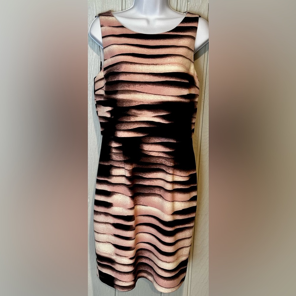 Ivanka Trump Strapless Pink & Black Dress